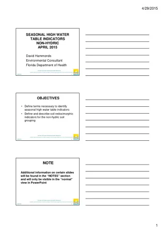 NOTE  Additional information on certain slides  will be found in the NOTES section  and will