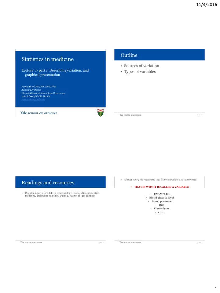 statistics in medicine
