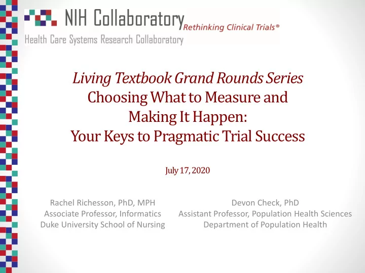 living textbook grand rounds series choosing what to