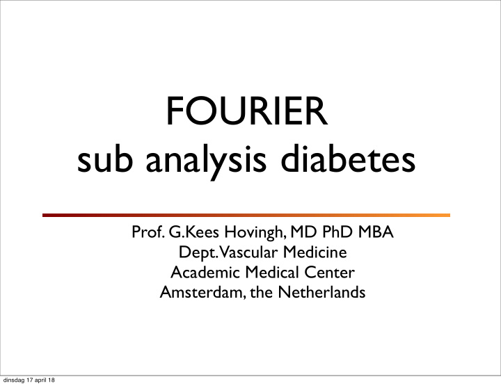fourier sub analysis diabetes