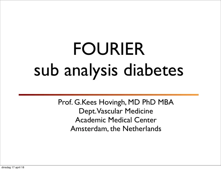 fourier sub analysis diabetes
