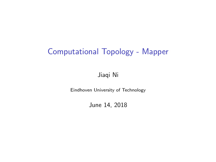 computational topology mapper