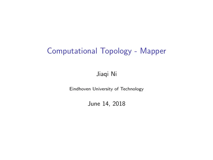 computational topology mapper
