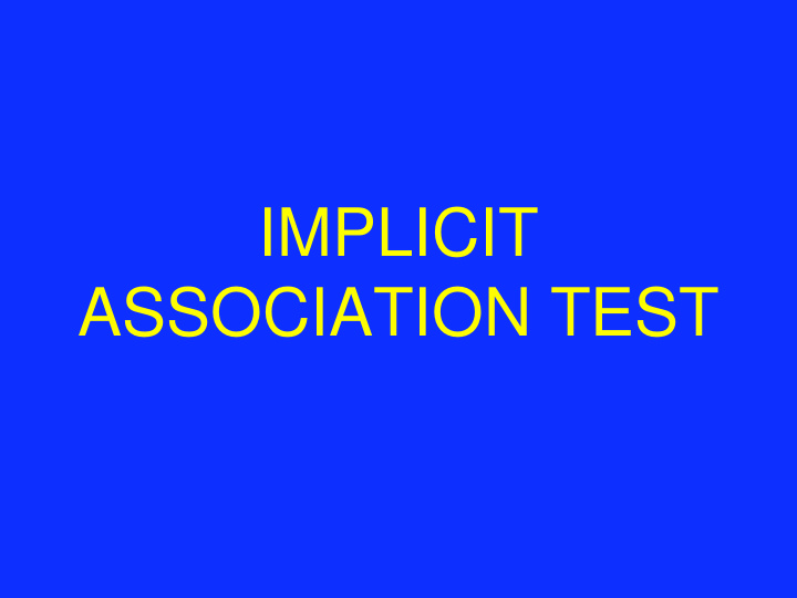 implicit association test
