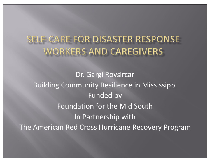 dr gargi roysircar building community resilience in