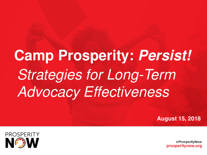 strategies for long term advocacy effectiveness