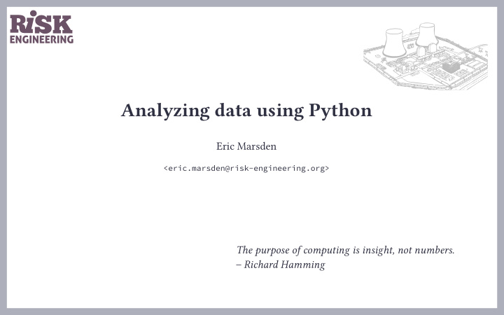 analyzing data using python