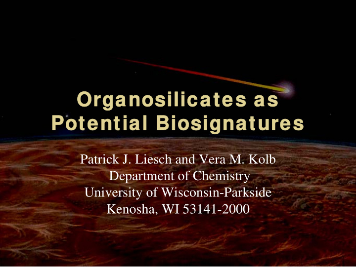 organosilicates as organosilicates as potential