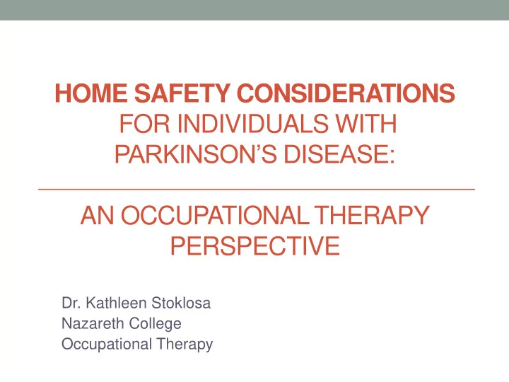 home safety considerations