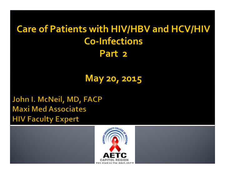 care of patients with hiv hbv and hcv hiv co infections