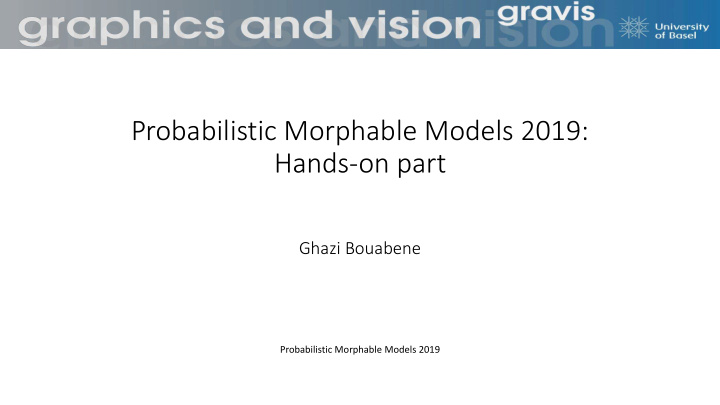 probabilistic morphable models 2019 hands on part