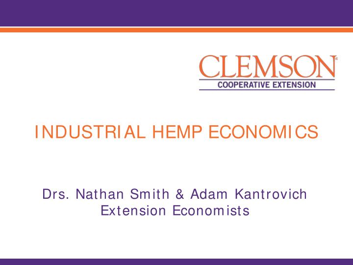 industrial hemp economics