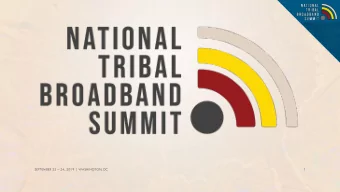 SEPTEMBER 23  24, 2019 | WASHINGTON, DC  1  TARA SWEENEY ASSISTANT SECRETARY  INDIAN AFFAIRS