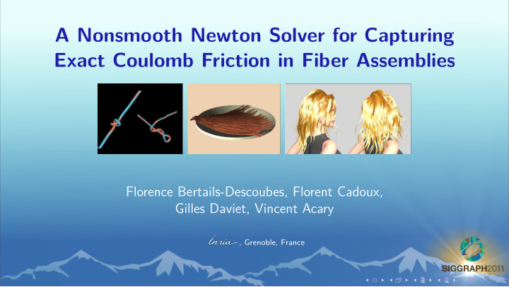 a nonsmooth newton solver for capturing exact coulomb