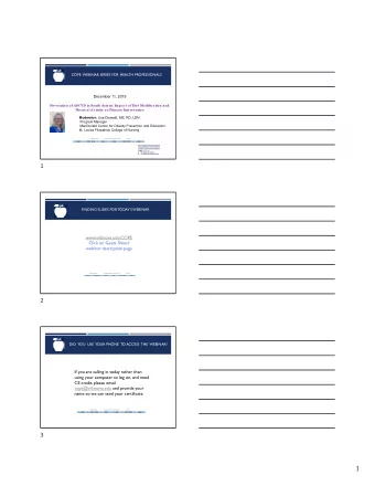 1  OBJECTIVES  1. Describe the impact of Western Acculturation on the  dietary patterns of South