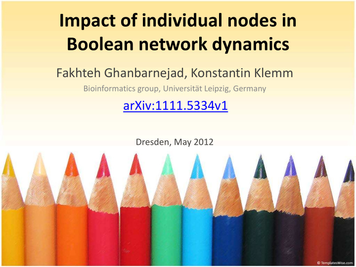 impact of individual nodes in boolean network dynamics