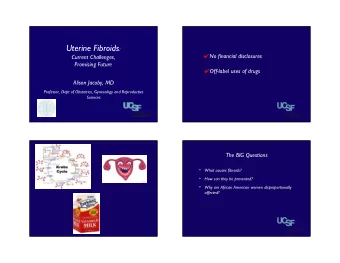 Learning Objectives  HLRCC    Appreciate the complex genetic and molecular changes  that lead to