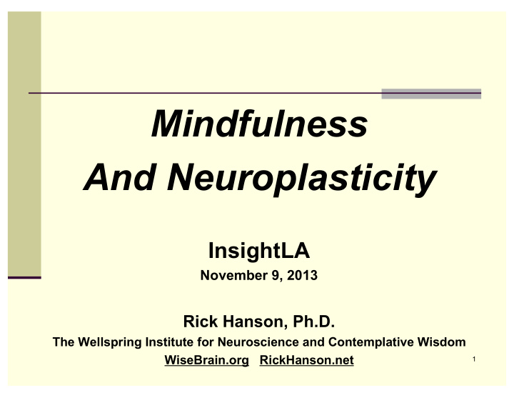 mindfulness and neuroplasticity