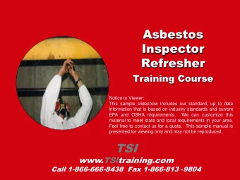 Refresher  Training Course  Notice to Viewer:  This sample slideshow includes our standard, up to