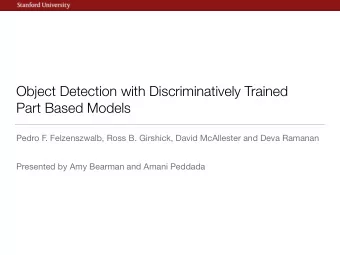 Object Detection with Discriminatively Trained  Part Based Models  Pedro F  . Felzenszwalb, Ross B.
