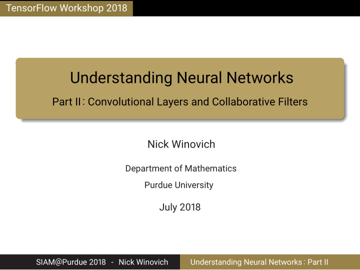 understanding neural networks