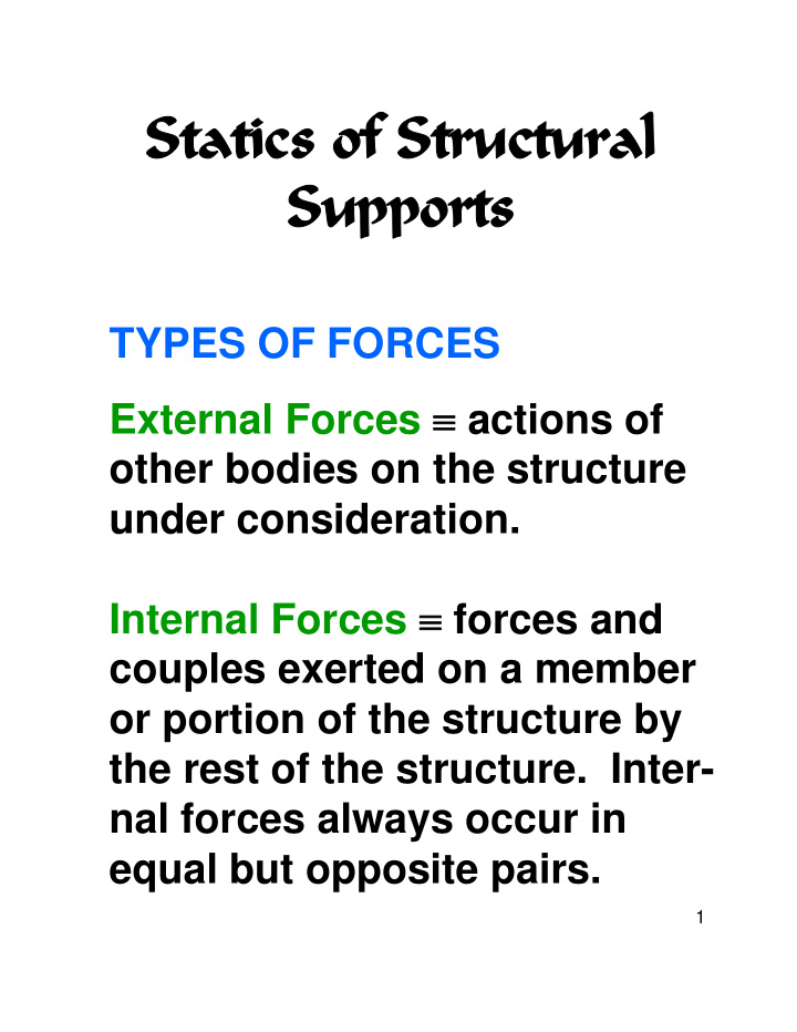 statics of structural statics of structural supports