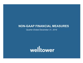 NON-GAAP FINANCIAL MEASURES  NON-GAAP FINANCIAL MEASURES  Quarter Ended December 31, 2019  1