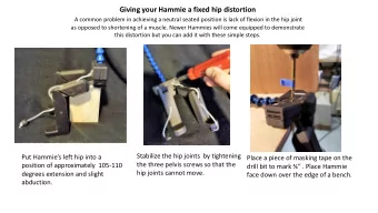 Giving your Hammie a fixed hip distortion  A common problem in achieving a neutral seated position