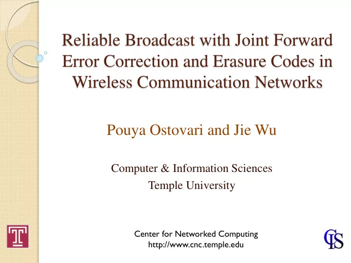 error correction and erasure codes in