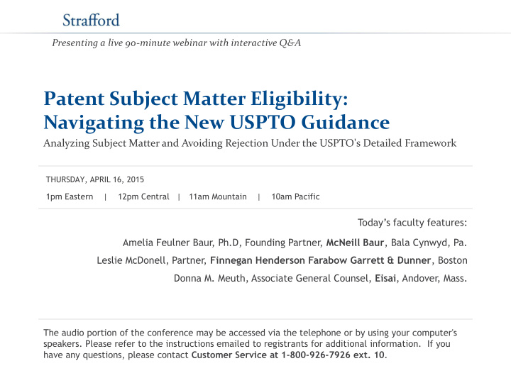 patent subject matter eligibility navigating the new
