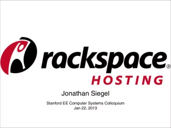 Jonathan Siegel Stanford EE Computer Systems Colloquium   Jan 22, 2013 Embracing  Failure