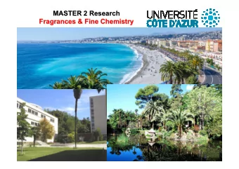 MASTER 2 Research  MASTER 2 Research  Fragrances &amp; Fine Chemistry  Fragrances &amp; Fine