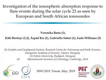 Investigation of the ionospheric absorption response to  flare events during the solar cycle 23 as