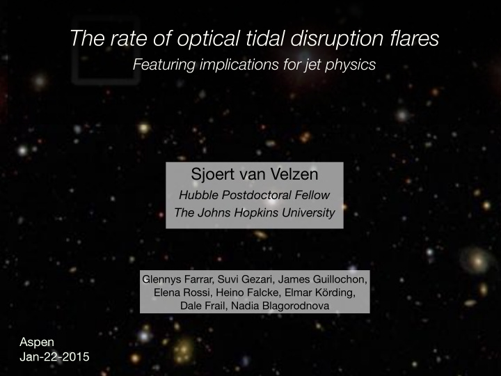 the rate of optical tidal disruption flares