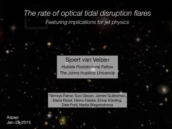 The rate of optical tidal disruption flares Featuring implications for jet physics Sjoert van