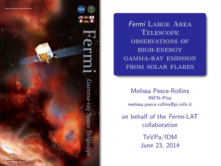 fermi large area telescope observations of high energy