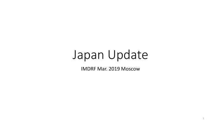 japan update