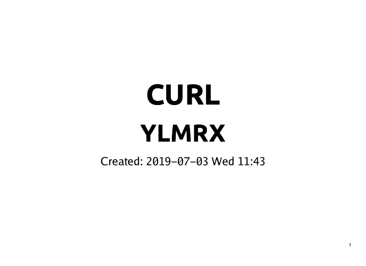 curl curl