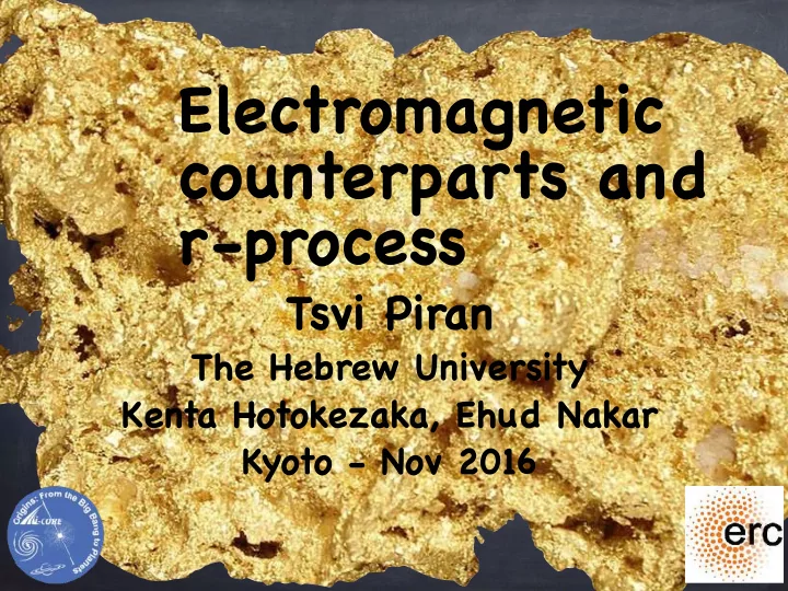 electromagnetic counterparts and r process