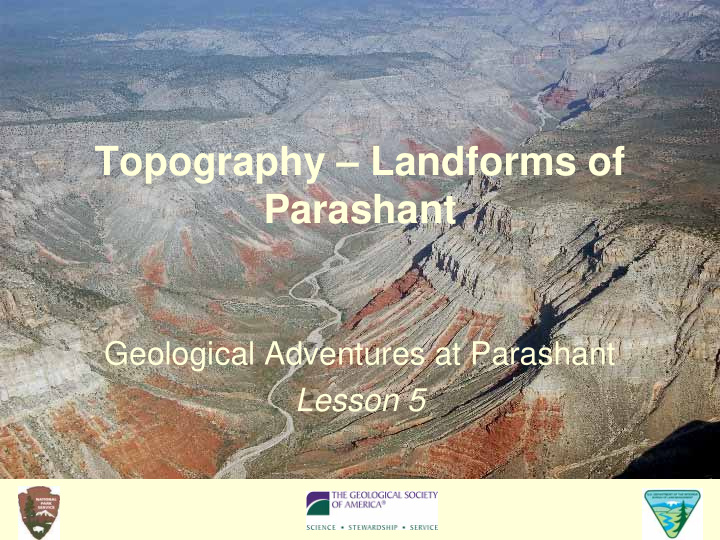 topography landforms of parashant