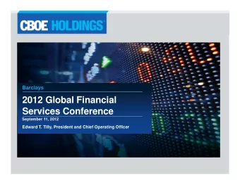 2012 Global Financial  Services Conference  September 11, 2012  Edward T. Tilly, President and