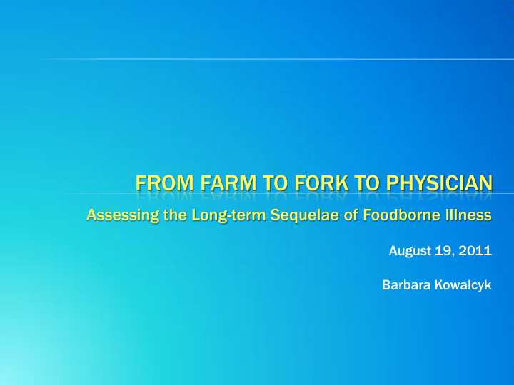from farm to fork to physician