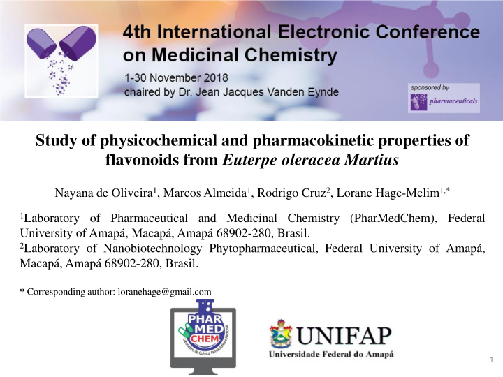 study of physicochemical and pharmacokinetic properties