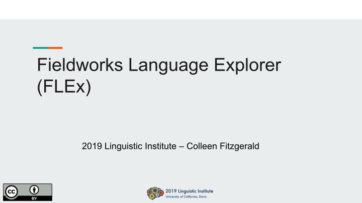 fieldworks language explorer flex