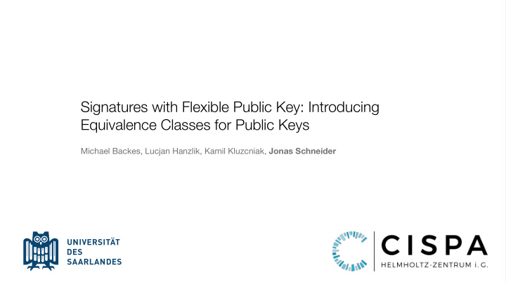signatures with flexible public key introducing