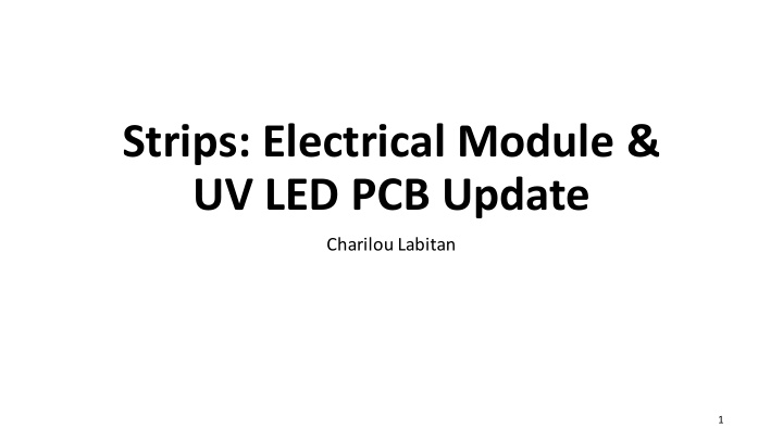 strips electrical module uv led pcb update