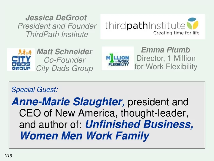 and author of unfinished business