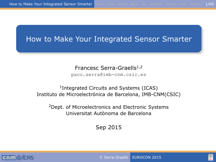 how to make your integrated sensor smarter