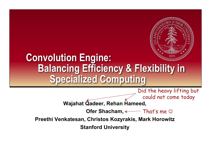 convolution engine balancing efficiency flexibility in