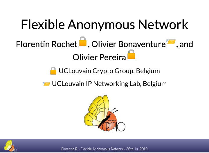 flexible anonymous network flexible anonymous network